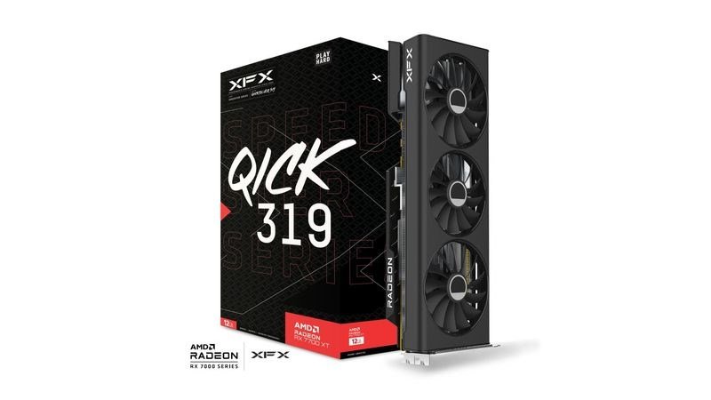 XFX Speedster QICK 319 Radeon RX 7700 XT Black Edition 12GB GDDR6 Graphics Card - Thumbnail 11