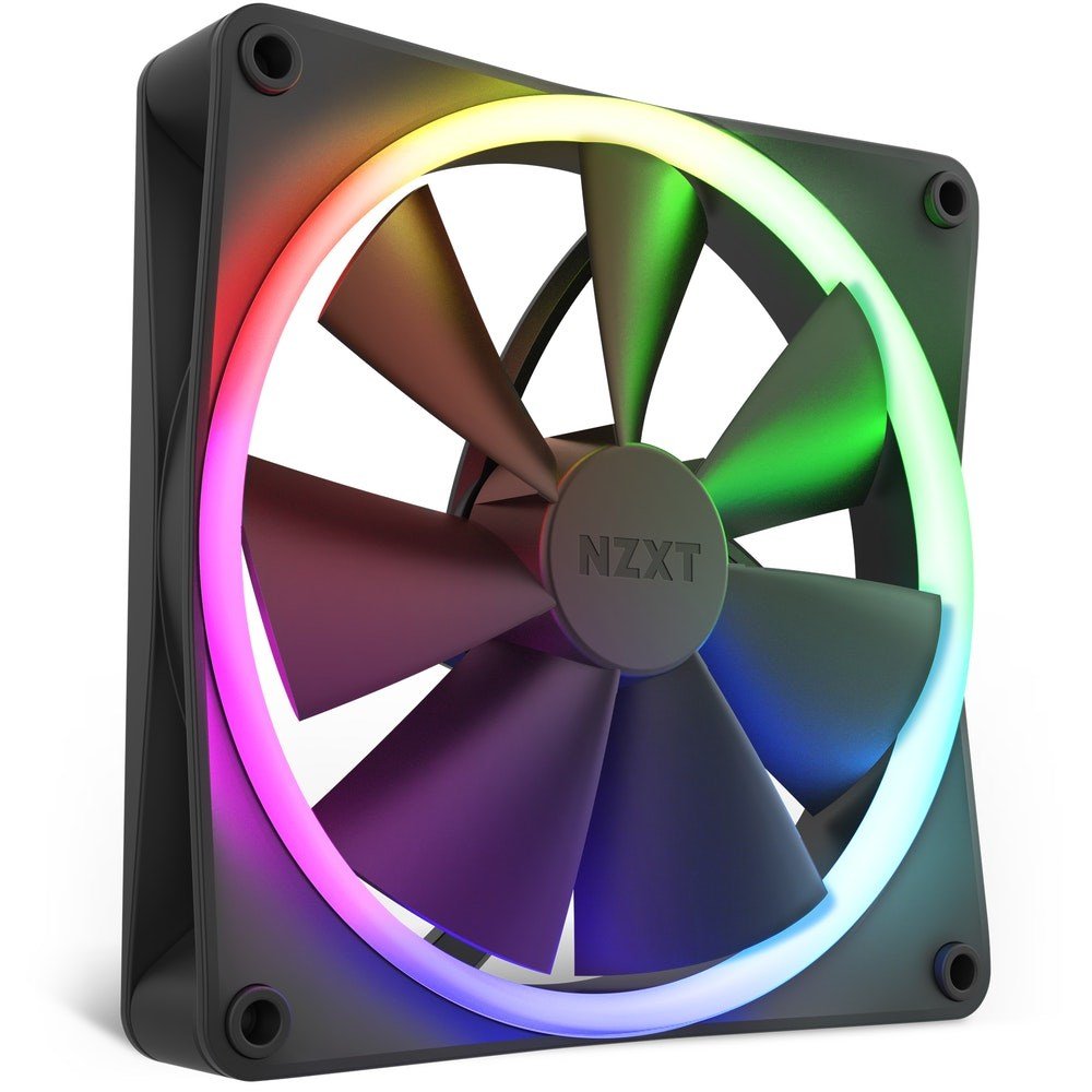 NZXT F140 RGB Fan, 14 cm, Black - Thumbnail 2