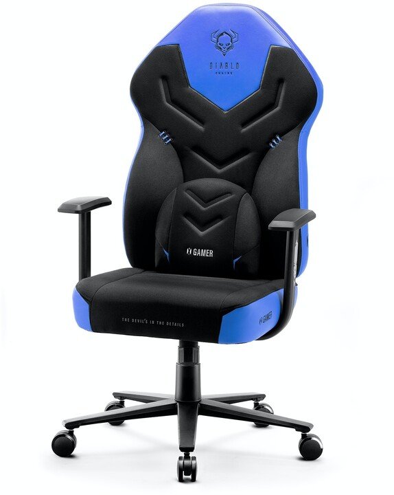 Diablo X-Gamer 2.0 Gaming Chair, Black/Blue - Thumbnail 3