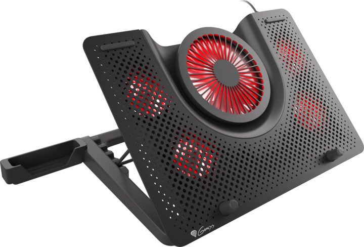 Genesis Cooling Oxid 550 Cooler Pad, 15.6-17.3 inch, 5 Fans, Red LED - Thumbnail 2