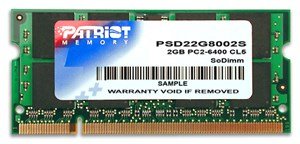 Patriot Signature Memory, 2GB, DDR2, 800MHz, Black - Image 1