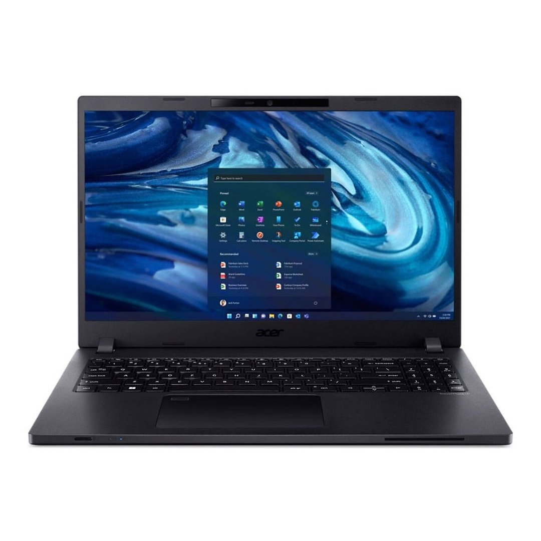Acer TravelMate P2 Laptop, 15.6" FHD, i7-1255U, 8GB RAM, 512GB SSD, Black - Image 1