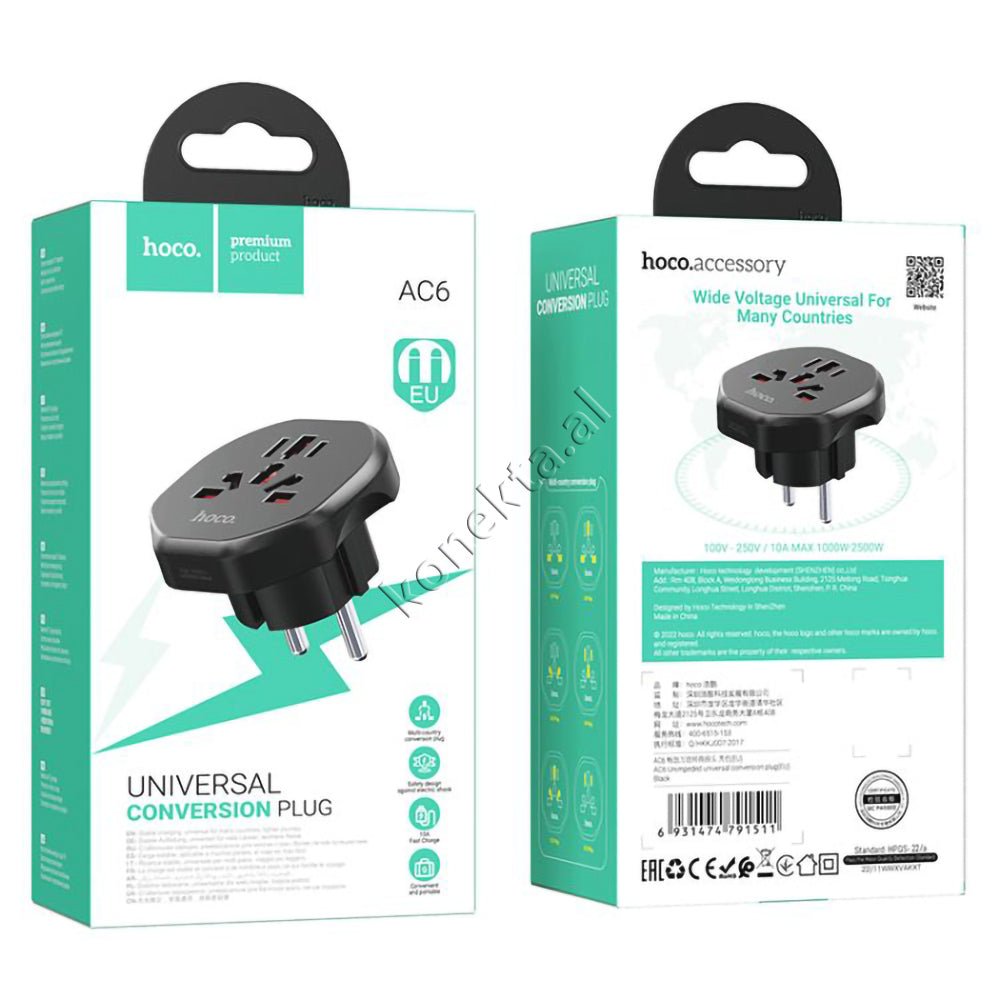 HOCO Adaptor, Black - Thumbnail 7