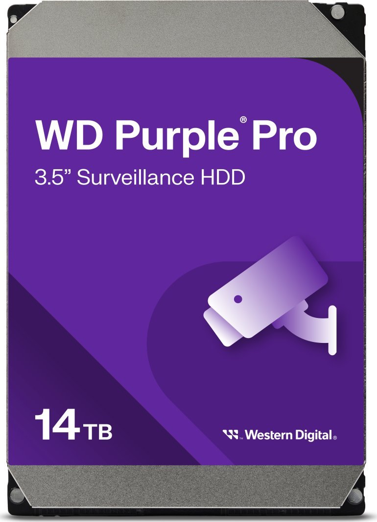 WD Purple Pro 14TB Disk, 3.5", SATA III, 6Gb/s, Purple - Image 1
