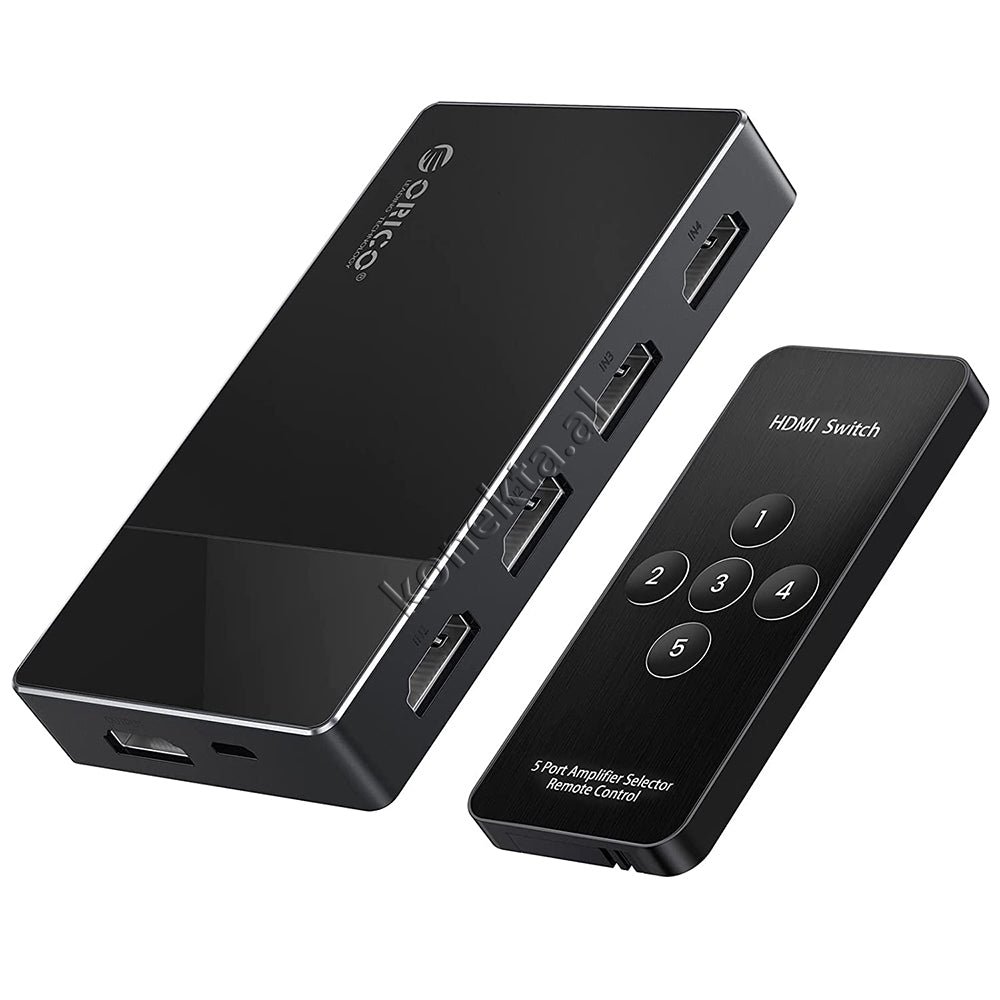 Orico HDMI Switch, 5 Porta, Grise - Image 1