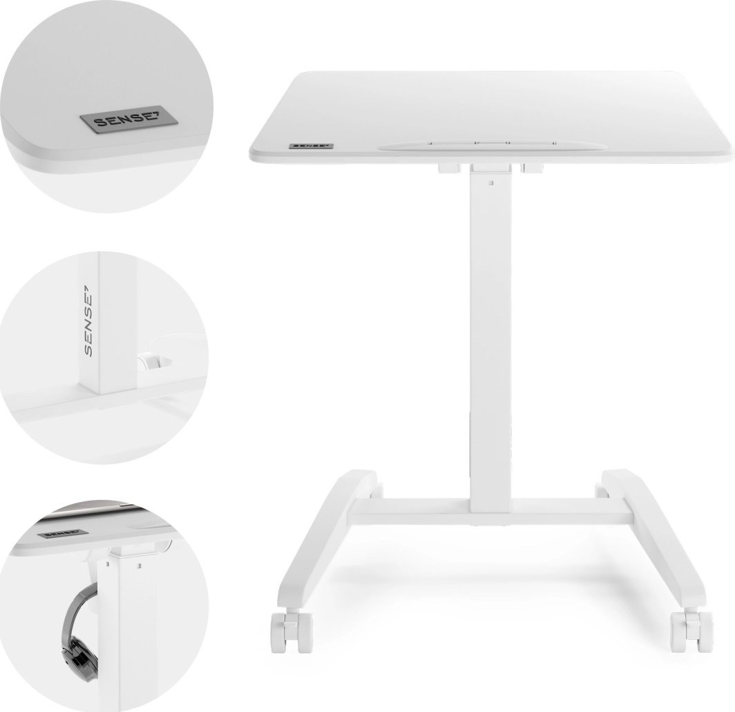 SENSE7 Mobile Table, White - Thumbnail 4