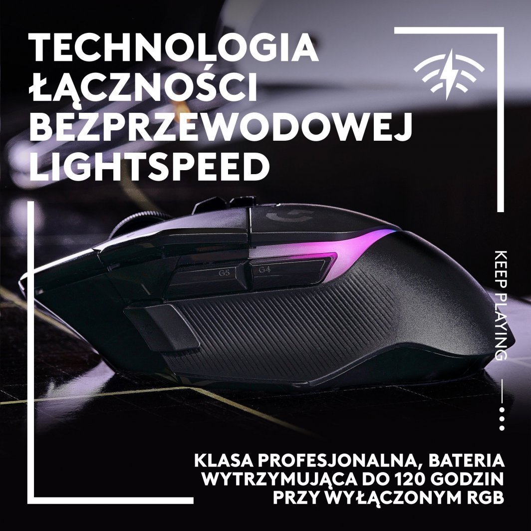 Logitech G502 X Plus Mouse, Black - Thumbnail 3