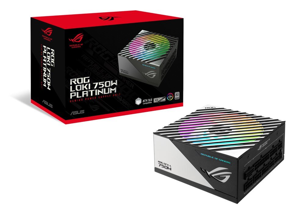 ASUS ROG Loki SFX-L Power Supply, 750W, Platinum, 20+4 pin ATX, Black, Silver - Thumbnail 13