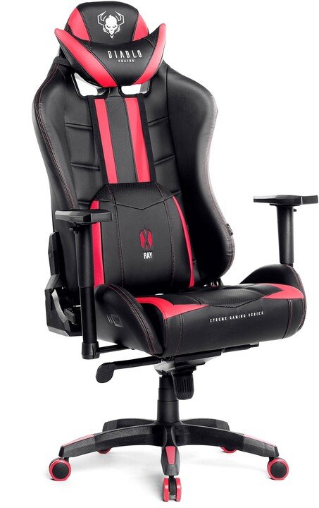 Diablo Chairs X-Ray Gaming Chair, XL, Black / Red - Thumbnail 2