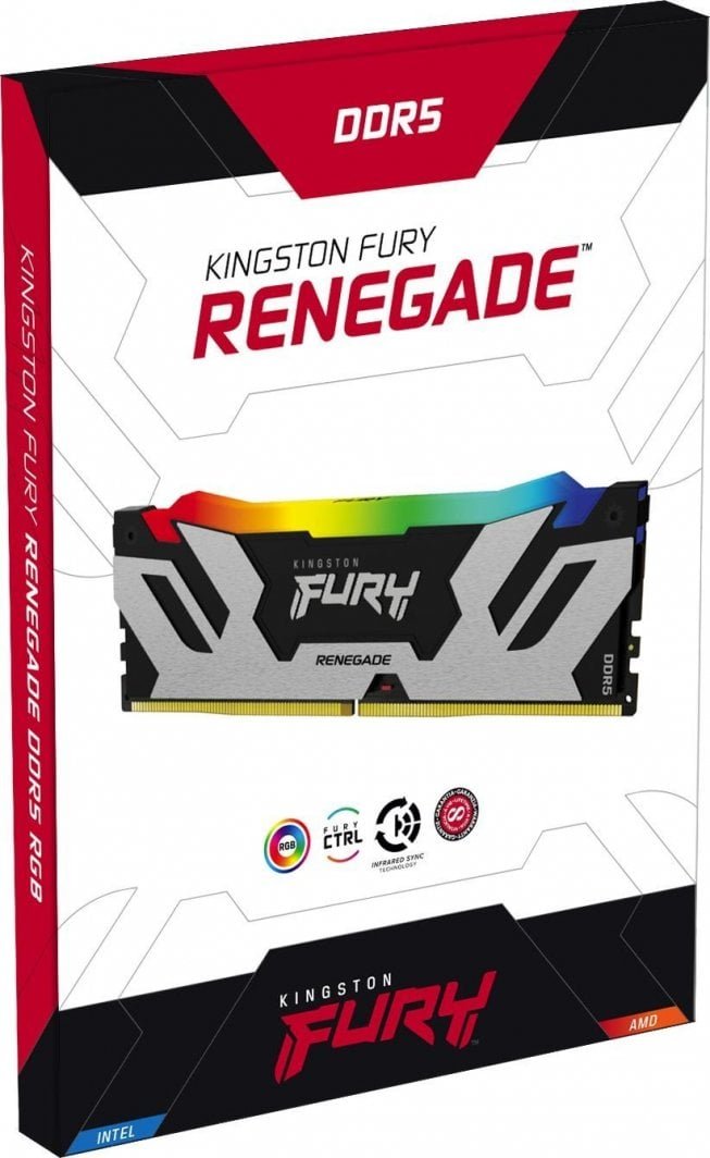 Kingston Fury Renegade RGB Memory, DDR5, 96 GB, 6400 MHz, CL32, KF564C32RSAK2-96 - Thumbnail 4