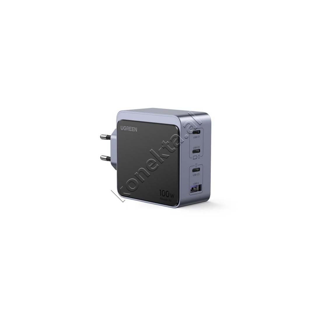 UGreen Nexode 100W Charger, Grey, USB-A & 3xUSB-C - Thumbnail 2