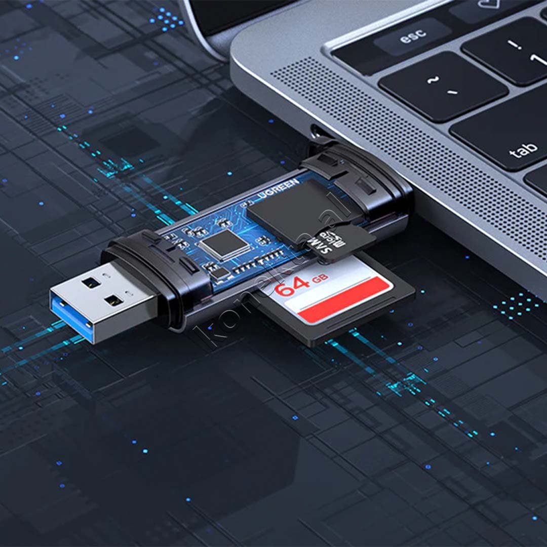 UGreen Adaptor Me Portë USB-A Dhe USB-C Për Kartë TF Dhe SD - Thumbnail 6