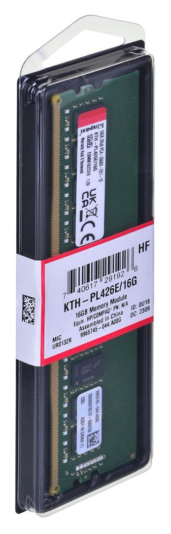 Kingston KTH-PL426E Memory, 16GB DDR4, 2666MHz, Grey - Thumbnail 3