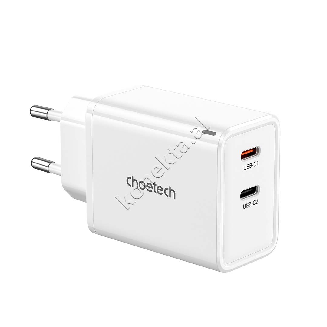 Choetech 65W Type-C Charger, 2 Ports - Image 1