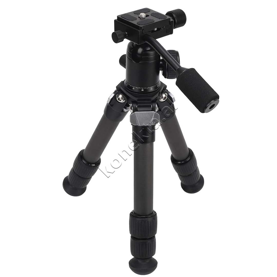 tjetertjeter Profesional Tripod, Fibra Karboni, 1/4" Video - Thumbnail 4