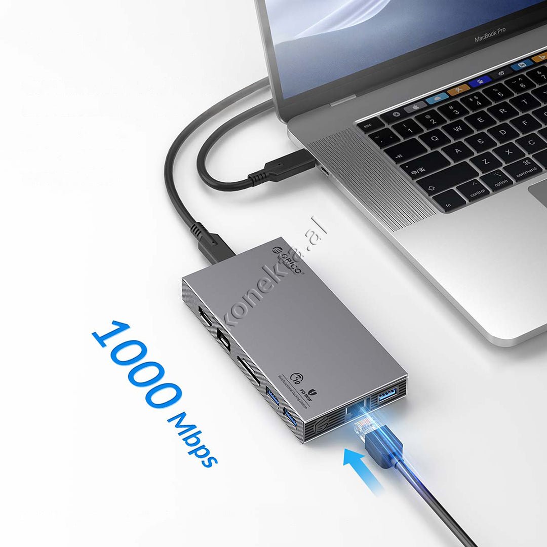 Orico 9-Port Adapter Hub + SSD Reader up to 2TB - Thumbnail 5
