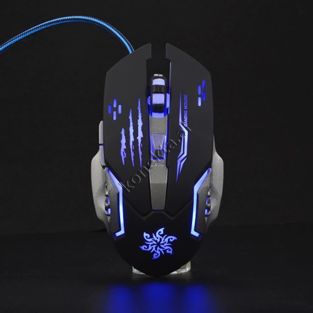 tjetertjeter X1 Gaming Mouse, Black and Grey, RGB Lighting - Thumbnail 5