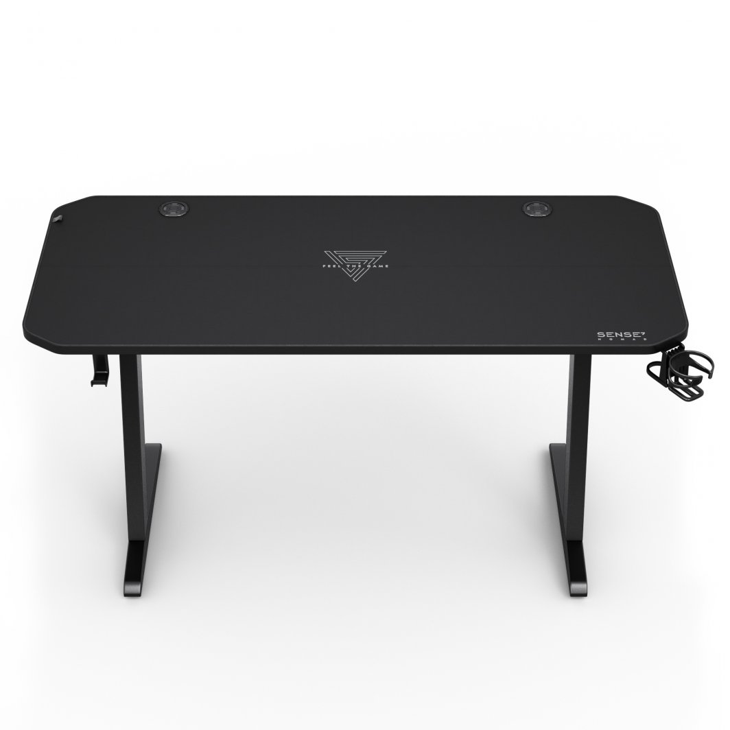 SENSE7 Classic Desk, 140cm x 60cm, Black - Thumbnail 4