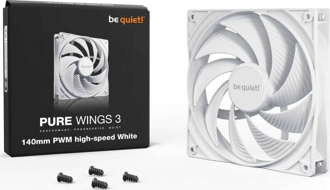 Be quiet! Pure Wings 3 PWM Fan, 140 mm, White - Thumbnail 3
