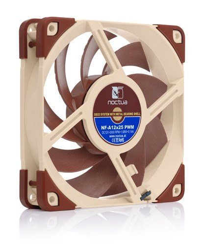 Noctua NF A12x25 PWM Fan, 12 cm, Red / Beige - Thumbnail 2