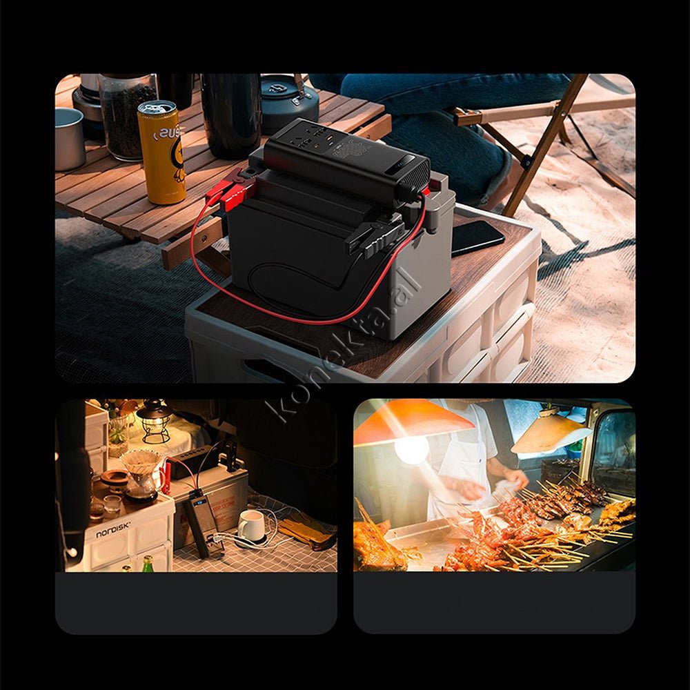 Baseus 300W Energy Converter, Black, 4 Ports - Thumbnail 13