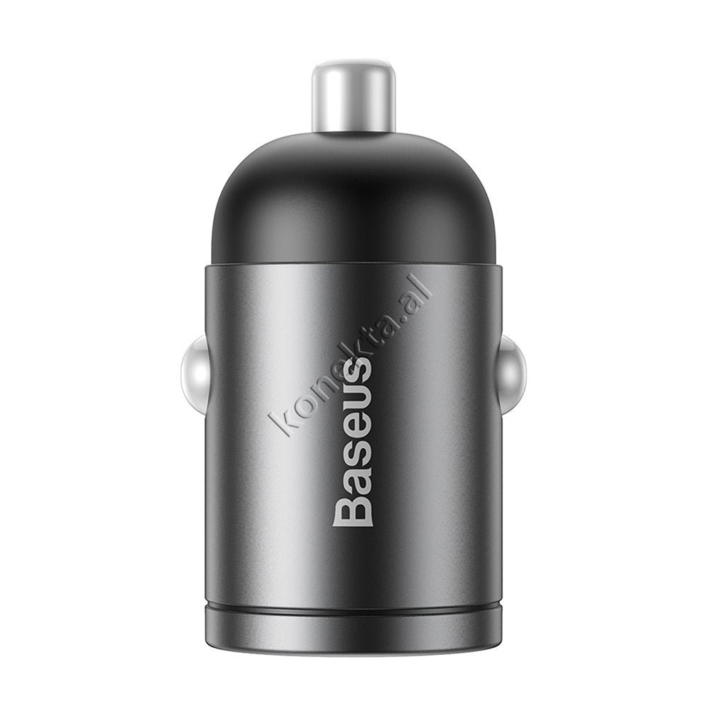 Baseus Mini Car Charger, Grey / Blue - Image 1