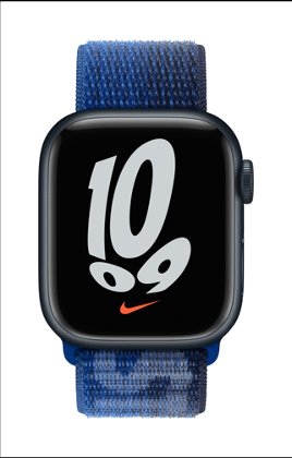 Apple Watch Nike Sport Loop, Black Summit White, 41mm - Image 1