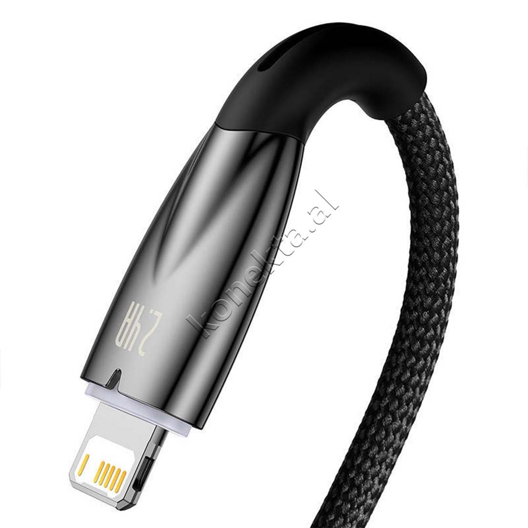 Baseus USB to Lightning Charging Cable, 2m, Black, 2.4A - Thumbnail 4