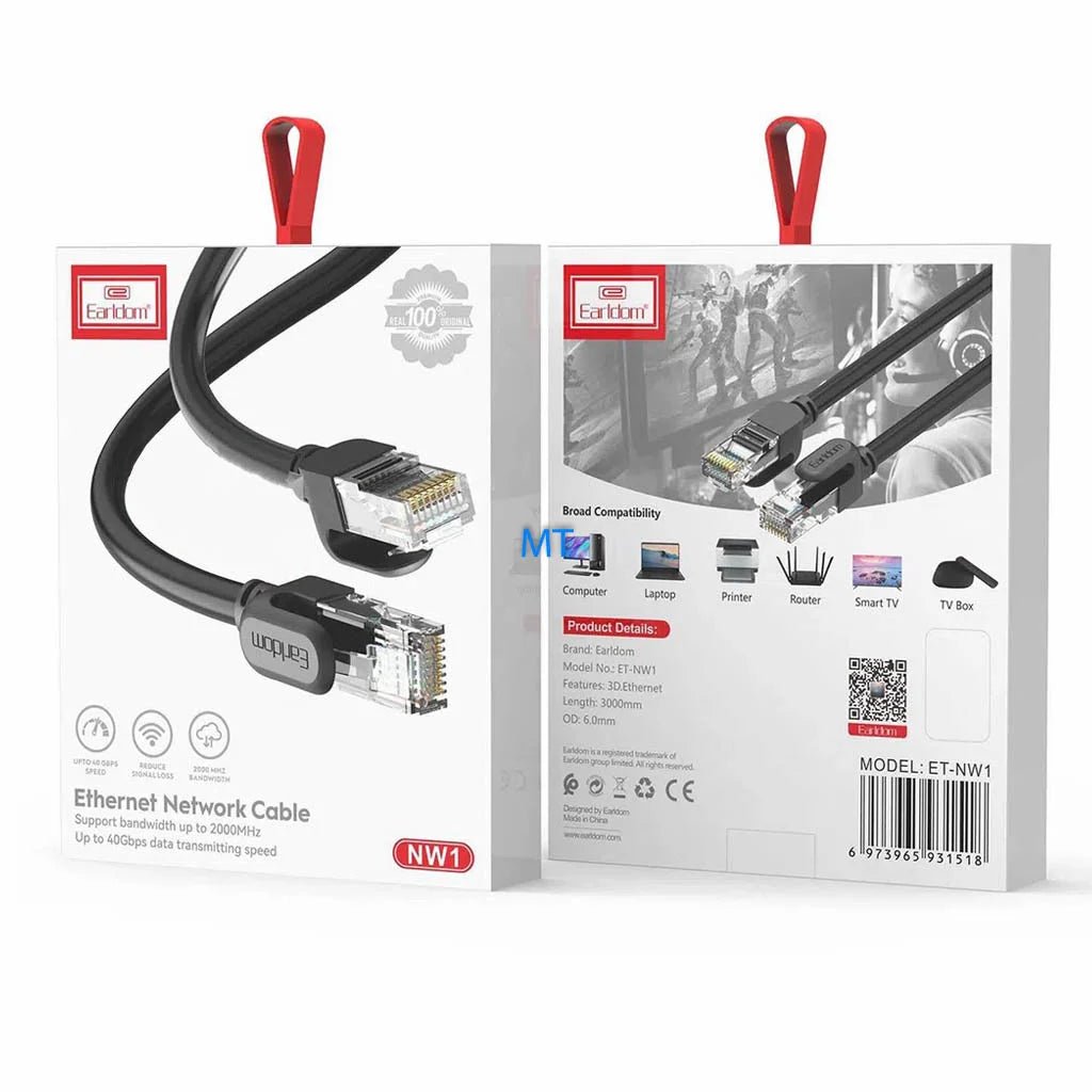 Earldom NW1 Ethernet Cable, 3M, Black - Thumbnail 5