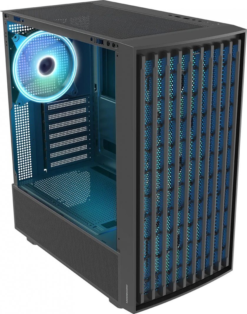 Modecom Breeze ARGB Flow Case, Black, Midi Tower - Thumbnail 2