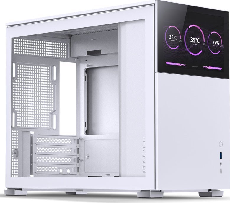 Jonsbo D31 Screen Case, White, Mini Tower - Image 1