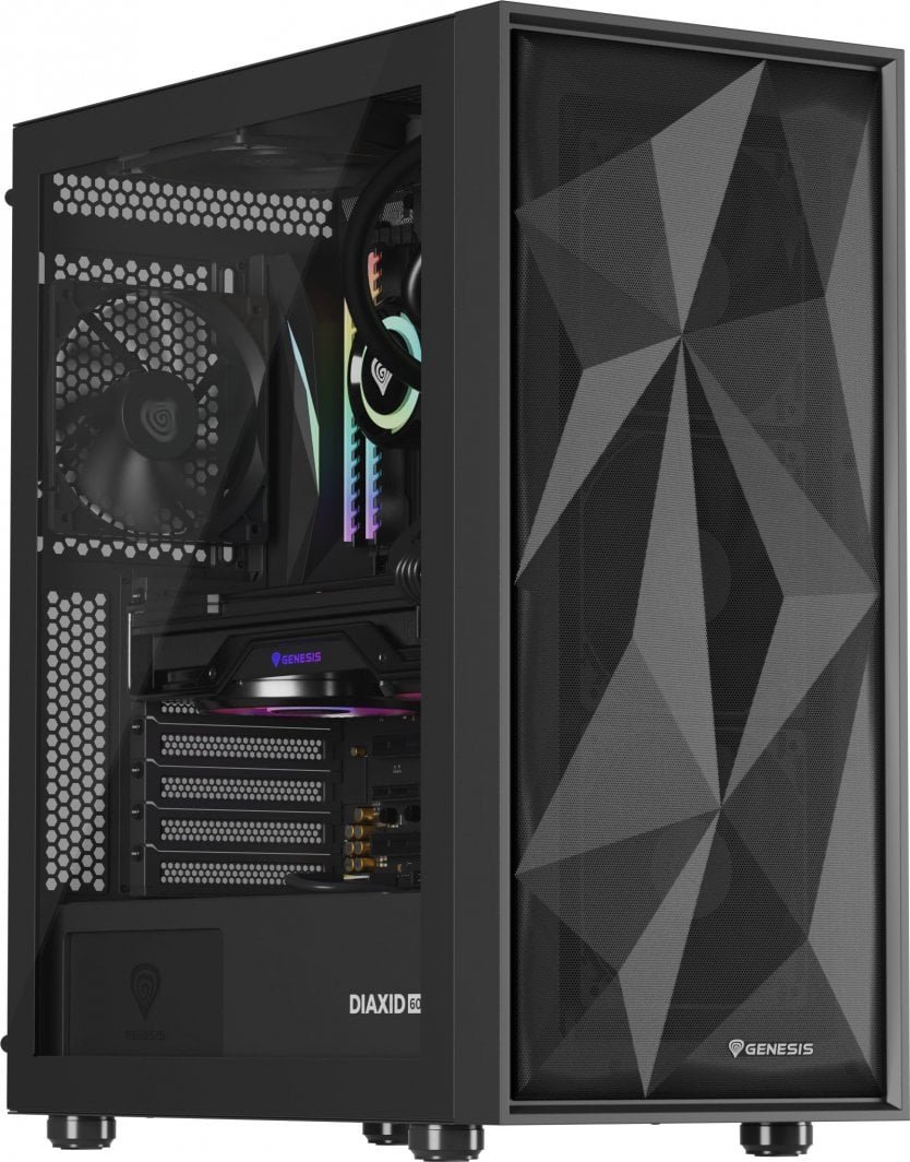 Genesis Diaxid 605F Case, Black, Midi Tower - Image 1