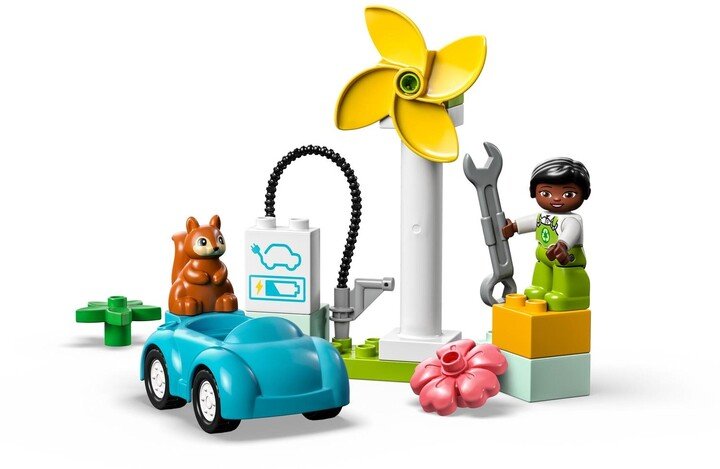 LEGO DUPLO 10985 Wind turbine and electric car Set, 16 pieces - Thumbnail 2