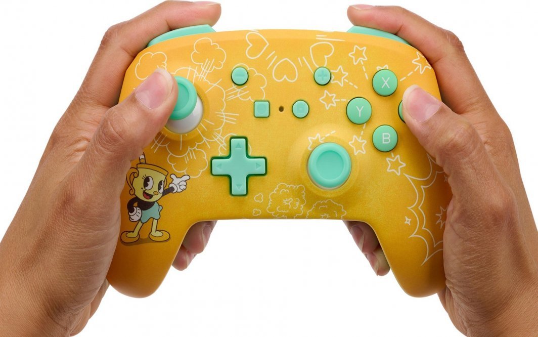 PowerA Enhanced Cuphead Controller, Wireless, Yellow - Thumbnail 9