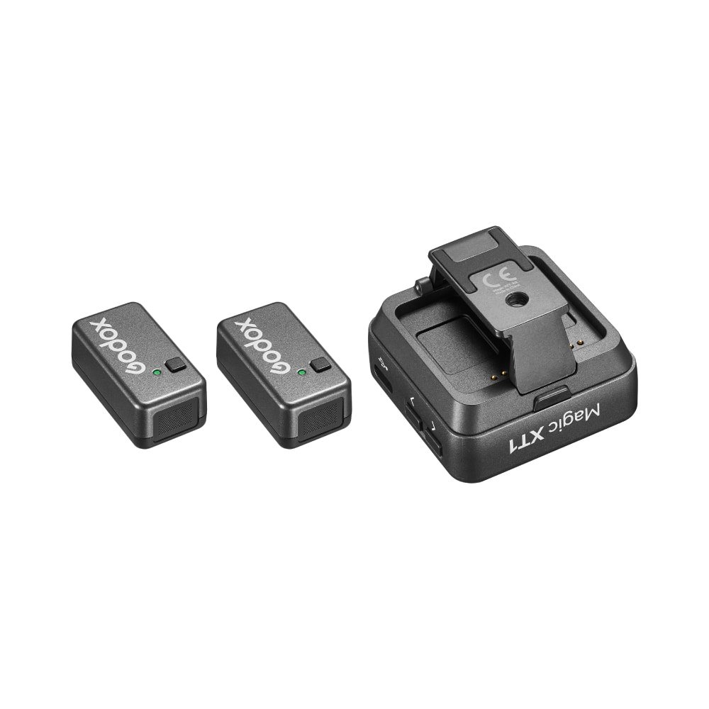 Godox Magic XT1-CL 2-Person Wireless Microphone System with USB-C and Lightning Adapters - Thumbnail 3