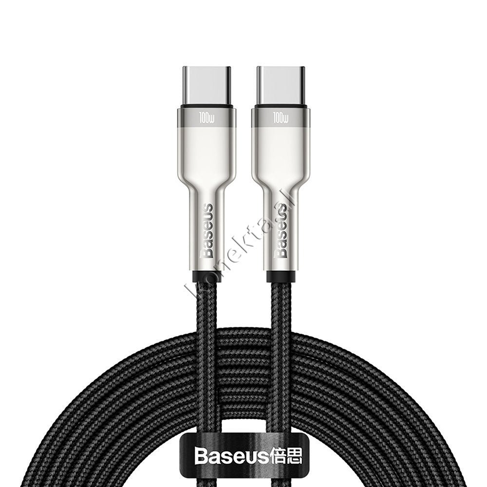 Baseus 100W Charging Cable, Type-C to Type-C, 2m, Black - Thumbnail 5