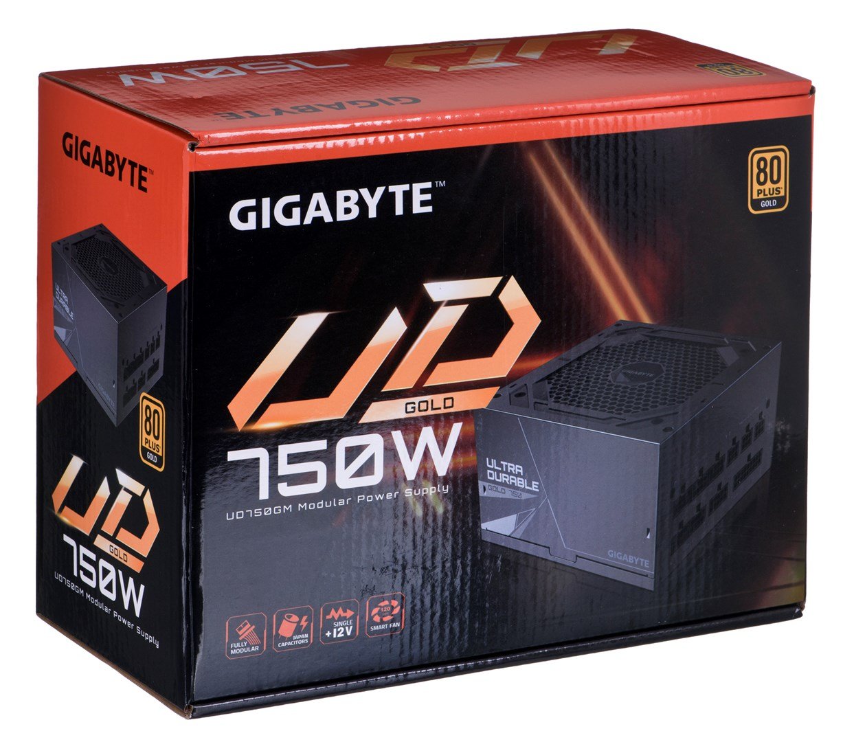 Gigabyte GP-UD750GM Power Supply, 20+4 pin ATX, 750 W, Black - Thumbnail 8