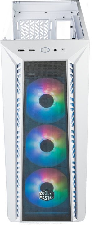 Cooler Master MasterBox 520 Mesh Case, Transparent Side, White - Thumbnail 4