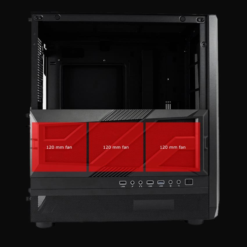LC-900B-ON Midi-ATX Case, Black - Thumbnail 16