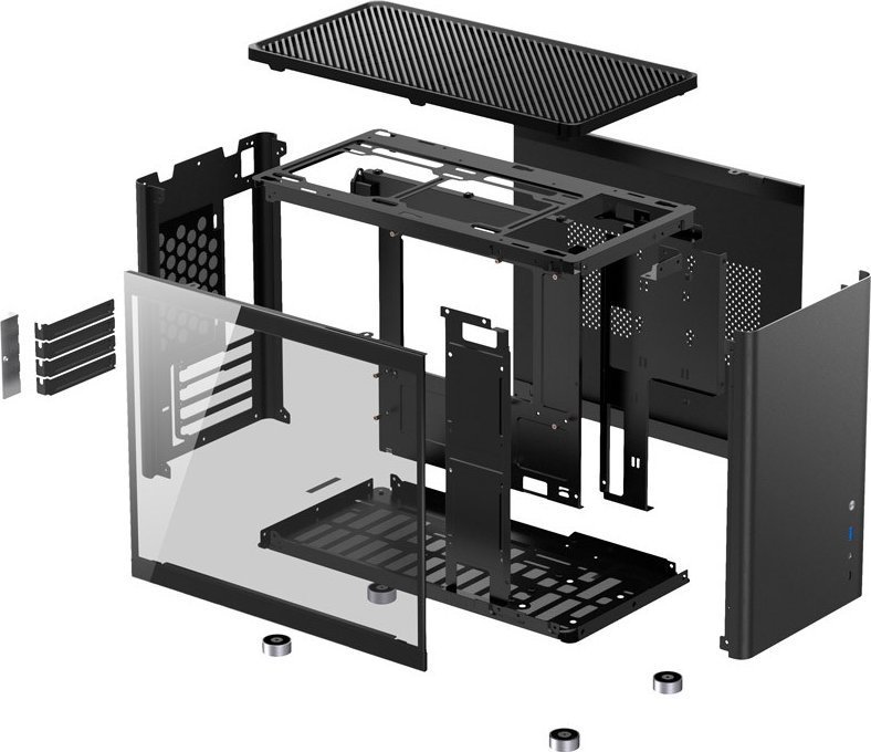 Jonsbo D30 Case, Black, Micro Tower - Thumbnail 10