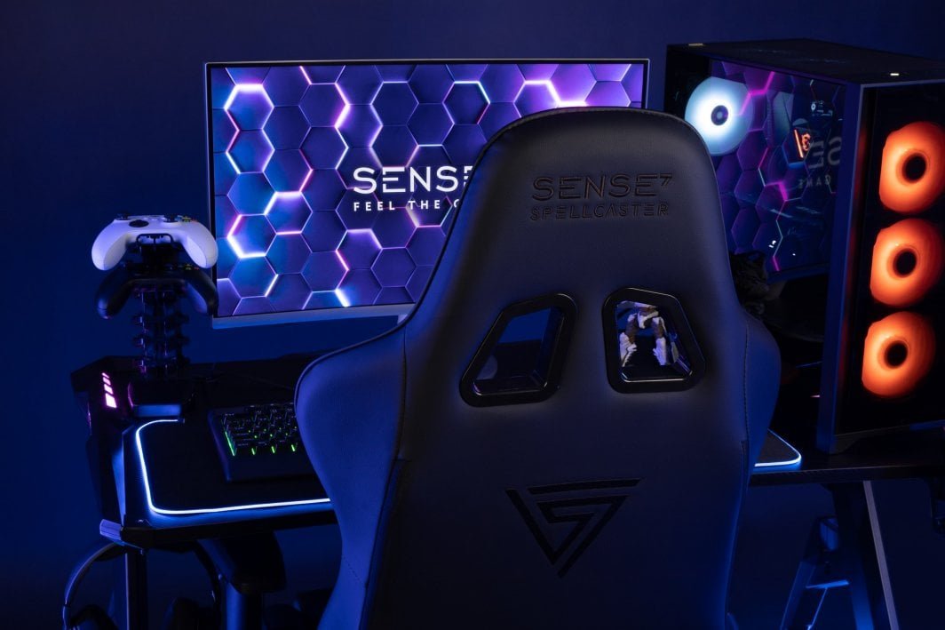 SENSE7 Spellcaster Gaming Chair, Black/Blue - Thumbnail 15