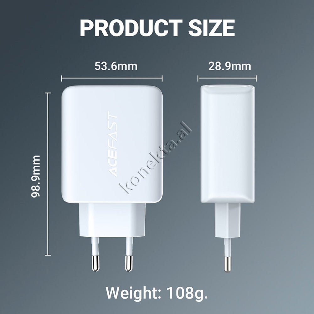 AceFast Adaptor Karikimi 40W Me 2 Porta Type-C - Thumbnail 7