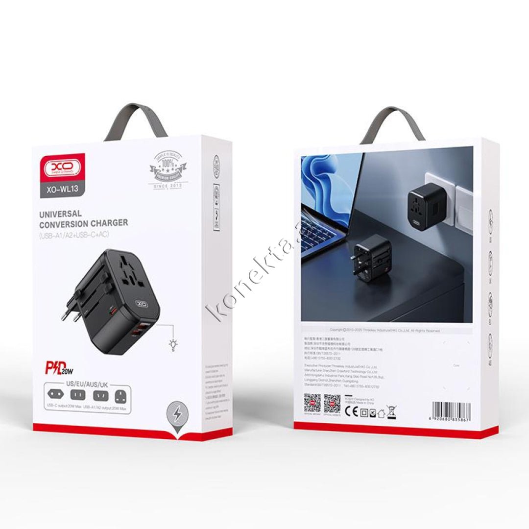 XO Adaptor Karikimi, E Bardhe, 4 Priza, 3 Porta Karikimi - Thumbnail 6