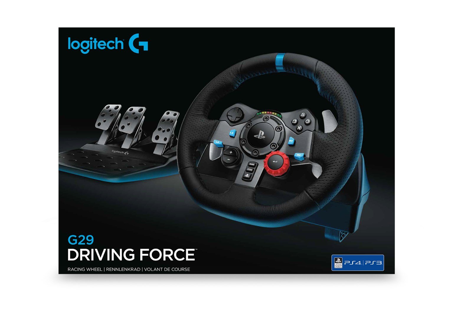 Logitech G G29 Gaming Wheel and Pedals, Black - Thumbnail 7