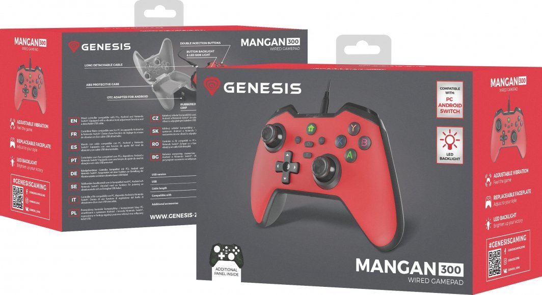 Genesis Mangan 300 Controller, Wired, Red - Thumbnail 14