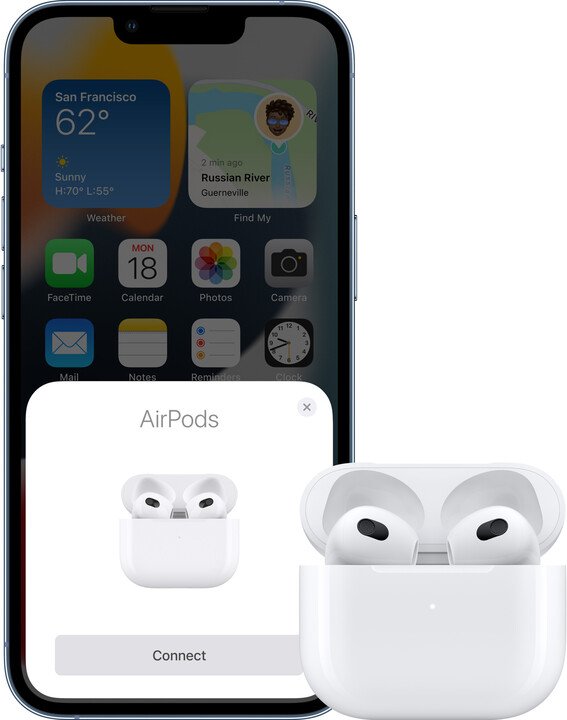 Apple AirPods 2022 (gjenerata e 3-të), Të Bardha - Thumbnail 6
