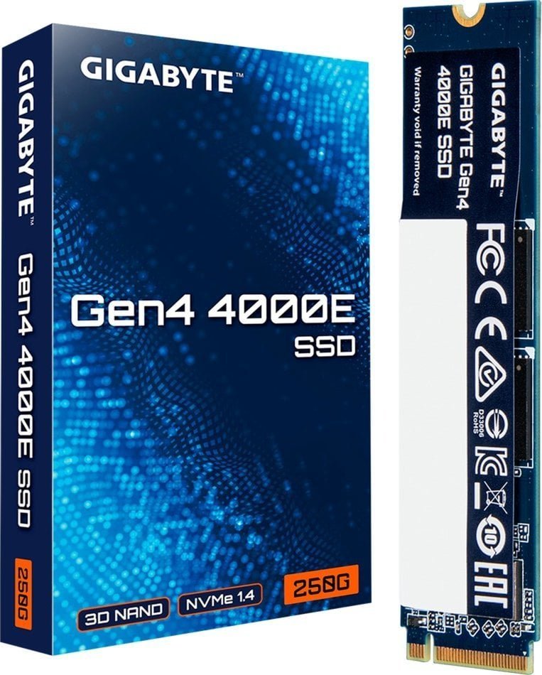 Gigabyte 4000E SSD, 250GB, M.2 2280 PCI-E x4 Gen4 NVMe - Image 1