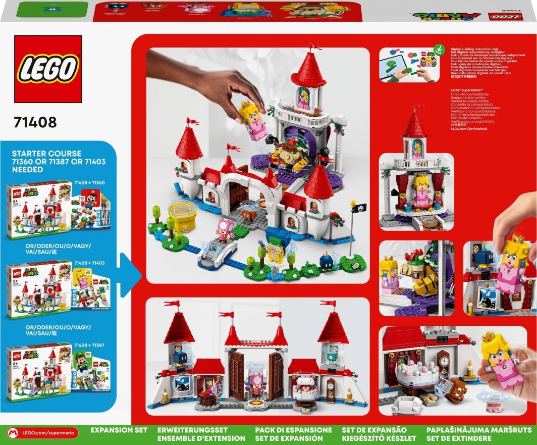 LEGO Super Mario 71408 Peach Castle Set, 1216 pieces - Thumbnail 9
