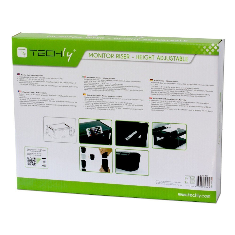 Techly ICA-MS 401 Monitor Holder, Black - Thumbnail 6