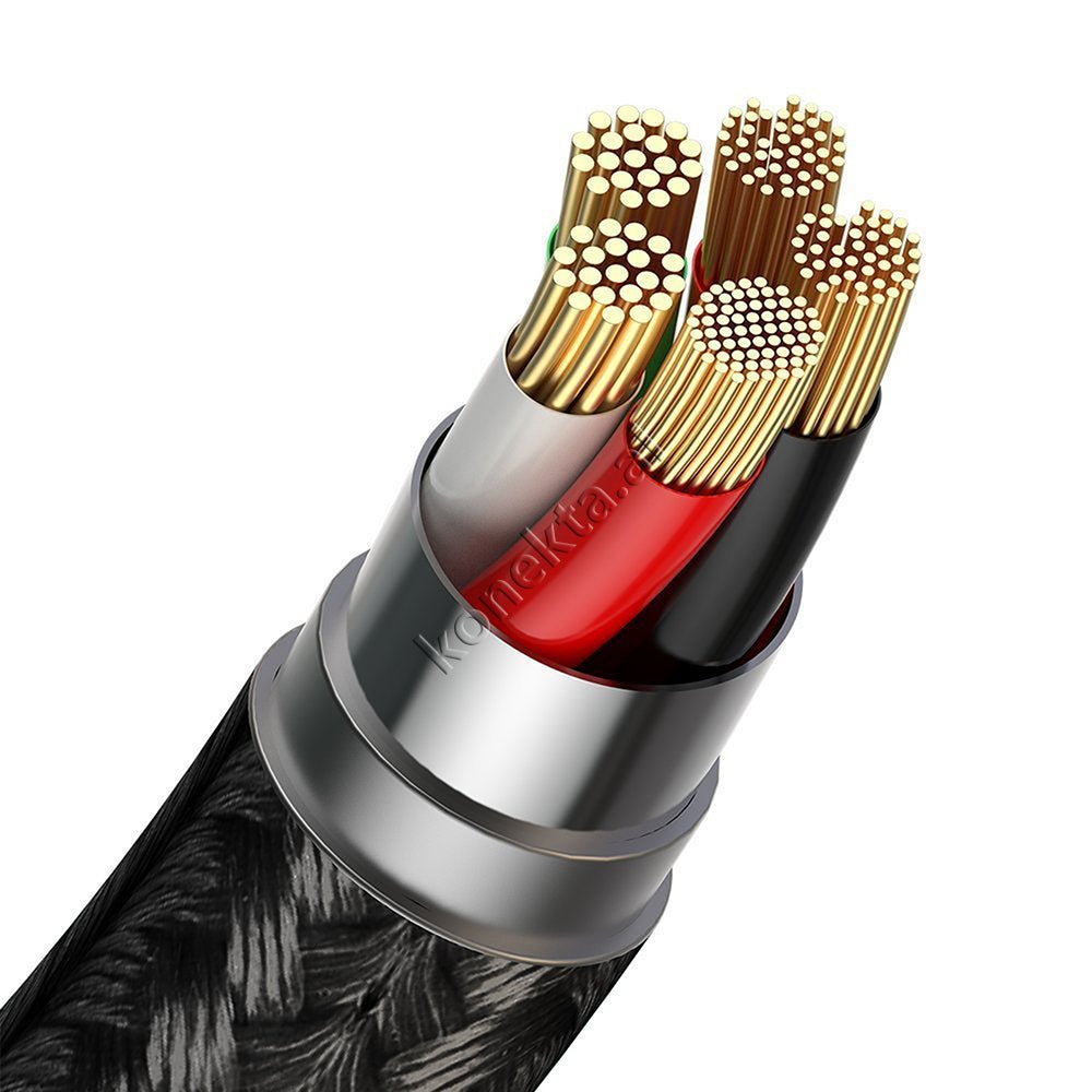 Baseus Kabell USB Me Koke Magnetike 3 Ne 1 Lightning, Micro & Type-C, E Zeze / E Bardhe - Thumbnail 20